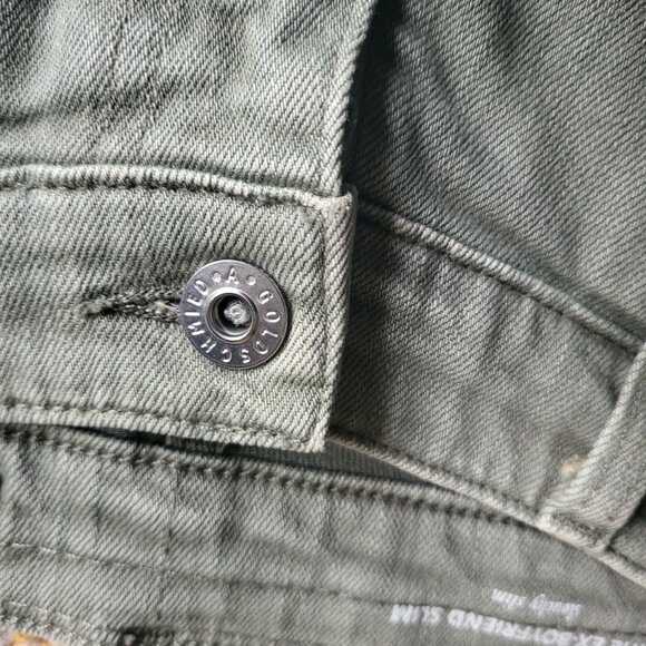 AG Ex boyfriend Slouchy Slim Jeans in Olive Green - Picture 7 of 11